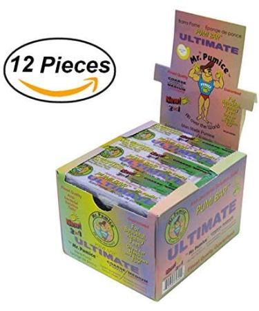 Mr. Pumice Ultimate Pumi Bar 12-Count Display Box - 2-in-1 Callus Remover for Feet and Heels - Dual-Grit Pedicure Stone and Scrubber - Buy Online on GoSupps.com