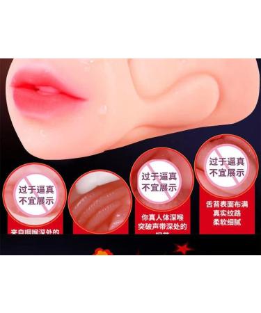 FUNTLY Male 3D Realistic Oral Cup Genuine Silicone Toy for Men Sports Goods Sleeve - Buy Online on GoSupps.com