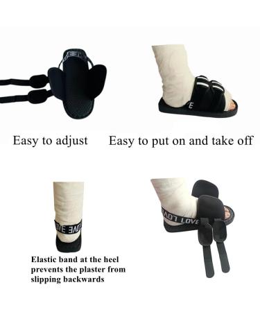 Post Op Shoe with Waterproof Cast Cover | Adjustable 2-in-1 Design | Unisex Black XL - Buy Online on GoSupps.com