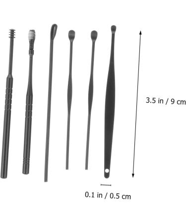 FOYTOKI 6Pcs Ear Wax Removal Kit Safety Tools for Adults Portable Ear with Various Shapes for Comfortable Ear Wax Cleaning - Buy Online on GoSupps.com