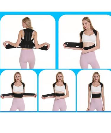 Buy S-5XL Plus Size Posture Corrector Back Brace - Full Back Support for Scoliosis & Hunchback - Adjustable Shoulder Straightener for Men Women & Teens - Small Black - Buy Online on GoSupps.com