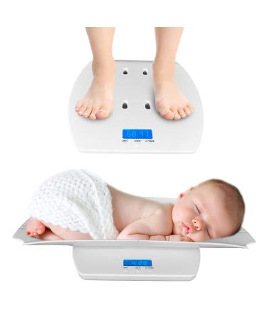 Digital Baby Scale with Hold Function, Pet Scale, Muti-Function Toddler Scale,Infant Scale Measure Adult/Puppy/Cat/Dog Weight (lb/kg/oz) and Height Track , LCD Display