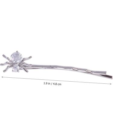 Minkissy 1 Pairs of Spider Bobby Pins Sliver Rhinestone Spider Hair Pins Funny Crystal Spider Hair Clips for Women Girls - Buy Online on GoSupps.com