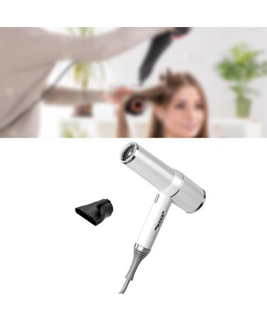 Oshhni High Powerful Hair Dryer Hair Tool High Speed with Nozzle for Home Use Dorm Hotel Fine Thick Natural Wave Frizzy Hair White 1 Nozzle - Buy Online on GoSupps.com