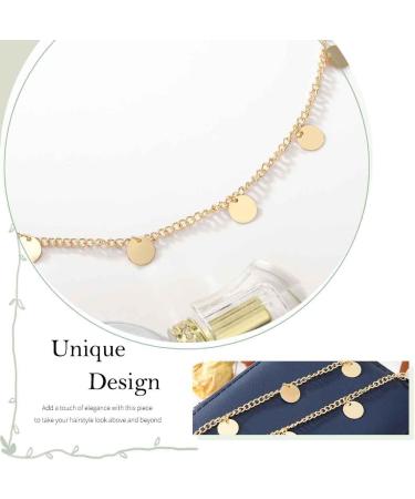 Zoestar Boho Sequins Head Chain Gold Hair Jewelry Festival Prom Headpiece Bridal Tassel Hair Accessories Fashion Headband for Women and Girls - Buy Online on GoSupps.com