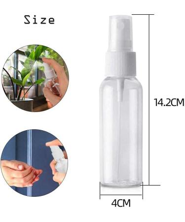 6 x 100ml Refillable Fine Spray Bottles - Transparent Plastic Atomizer for Travel Cosmetics & Kitchen - Buy Online on GoSupps.com