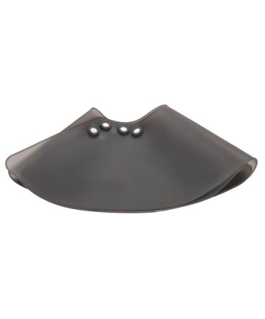 Soft Silicone Haircut Neck Cape with Adjustable Magnet Clasp for Salon and Home Use Comfortable Hair Cutting and Dyeing Protector Grey
