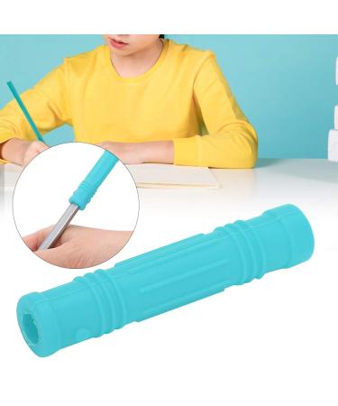 Sky Blue Silicone Teether Pencil Topper | Safe Baby Chewing Toy & Infant Sensory Pacifier - Buy Online on GoSupps.com