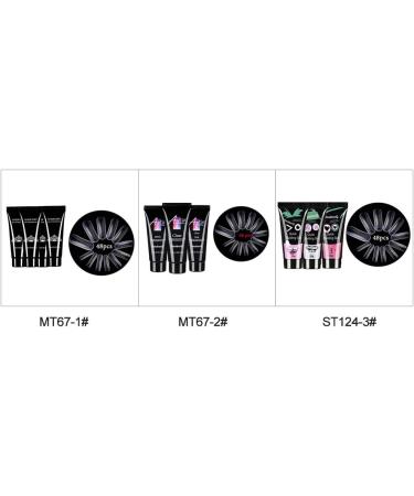Anself Nail Extension Gel Kit - 3PCS * 60g Gel + 48Pcs Mold Tips | Builder Set for Quick Dry Nail Art Tools - ST124-3 - Buy Online on GoSupps.com