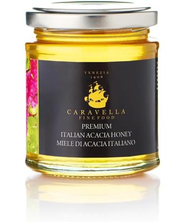 Caravella Fine Food - 4 x Italian Acacia Honey 250g - Light Sweet - Pure Raw Unpasteurized Delicate Honey - 100% Italian - Natural Sweetener - Buy Online on GoSupps.com