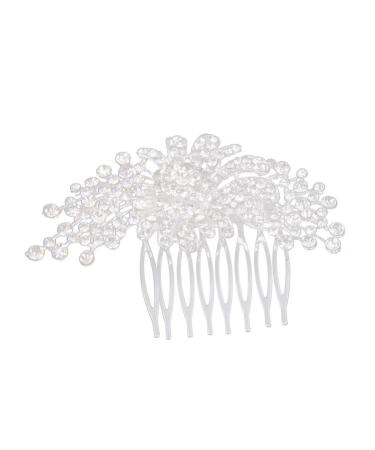 Ipetboom Bridal Wedding Hair Comb Floral Rhinestone Hair Pin Bride Hair Comb Wedding Rhinestone Hair Comb