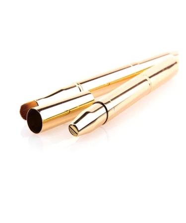 Angoily Applicator Concealer Brush Make up Double-sided Lip Brush Dual End Lip Brush Retractable Lipbrush Makeup Brushed Lip Gloss Lip Makeup Lip Printable Eyebrow Brush 14.5*1*1cm Golden