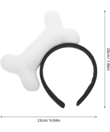 Luxshiny Bone Headband Plush Dog Bone Shape Hairband Halloween Dog Bone Hair Hoop Headwear Hair Accessories for Women Girls Halloween Christmas Party Costume - Buy Online on GoSupps.com