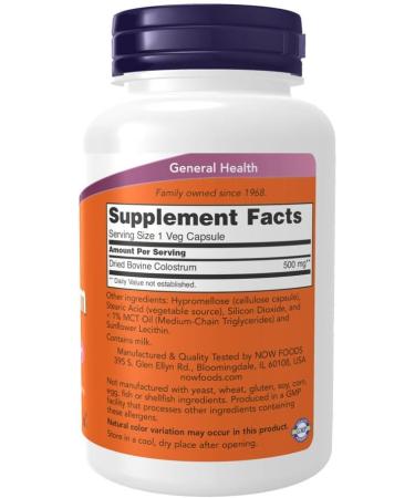 N.Foods Colostrum 500 mg - 120 Veg Capsules Healthy Immune Function - Buy Online on GoSupps.com