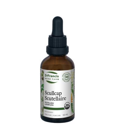 St. Francis Herb Farm Scullcap Herbal Tincture Liquid | Used to Help Relieve Nervousness | Used as a Sleep Aid | Helps Relieve Menstrual Pain | Organic | Non-GMO | Lactose-Free | (50ml) 50 ml (Pack of 1)