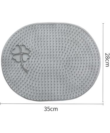 Beavorty 1pc Gray Silicone Shower Floor Mat - Non-Slip Peeling Pedals - 35x28cm | Best International Shipping - Buy Online on GoSupps.com
