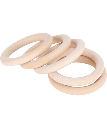 20Pcs 65mm Natural Unfinished Wood Circles for DIY Baby Teether Toys - Buy Online on GoSupps.com