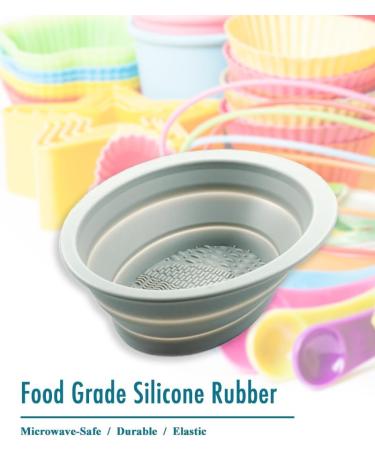 Freetune Foldable Shaving Bowl - Silicone Rubber Pocket Size & Durable Multipurpose Bowl - Easy to Carry Silver - Buy Online on GoSupps.com