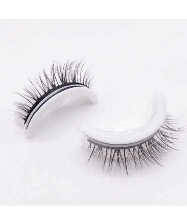 reusable eyelashes Self Adhesive Eyelashes Reusable Waterproof Fake Eyelashes Natural Realistic Fluffy Lashes 2Pair - Buy Online on GoSupps.com
