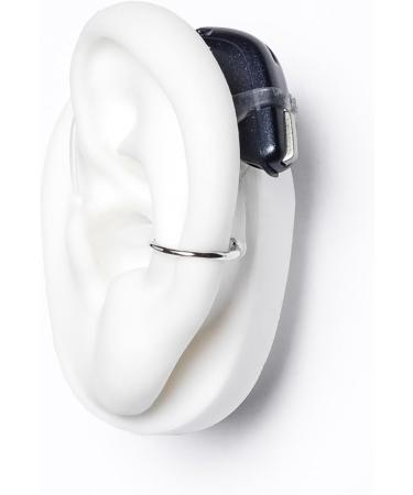 Deafmetal USA Retention Hearing Aid Cuff & Silicone Holster - Secure BTE/RIC Hearing Aids & Cochlear Implants - Silver - 1 Ear Attachment - Buy Online on GoSupps.com