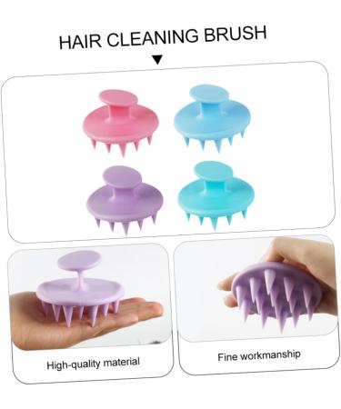 Magiclulu 4-Piece Silicone Shampoo Brush Set - Scalp & Body Massage Device for Ultimate Hair Care & Cleansing - Buy Online on GoSupps.com