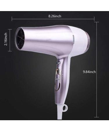 Travel Hair Dryer 2200W Professional Salon Hair Dryer Strong Negative Ion Hair Dryer with Nozzle 3 Speeds of Heating 2 Speeds of Cold Wind - Buy Online on GoSupps.com