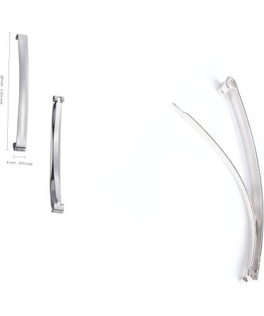 Mytoptrendz 4 PCS 7cm Small Slim Barrettes Hair Pins Dome Metal Hair Slides Hair Accessories for Women and Girls Thin Hair Classic Retro Style (7cm Silver) - Buy Online on GoSupps.com