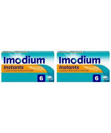 Imodium Instants - Fast Dissolving Tablets for On-The-Go Diarrhoea Relief in Under 1 Hour 6 Count (Pack of 2) 6 Count (Pack of 2) Instants