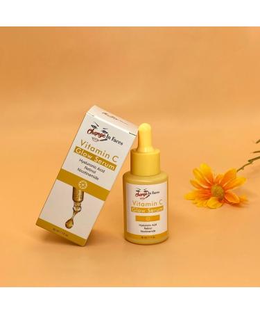 Change In Faces Vitamin C Glow Serum with Hyaluronic Acid Retinol Nicotinamide 1 fl oz - Buy Online on GoSupps.com