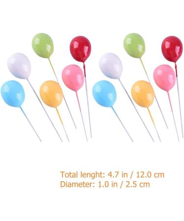 jojofuny 12 Pcs Cake Picks Balloon Cupcakes Mini Colorful Balloon Cake Picks Foam Ball Cupcakes for Birthday Parties Weddings Baby Showers - Buy Online on GoSupps.com