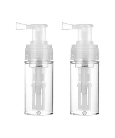 Uonlytech Powder Spray Bottle Empty Travel Makeup Bottles with Locking Nozzle Transparent Refillable Salon Hairdressing Spray Bottle for Home Barber Shop 2Pcs Powder Spray Bottle
