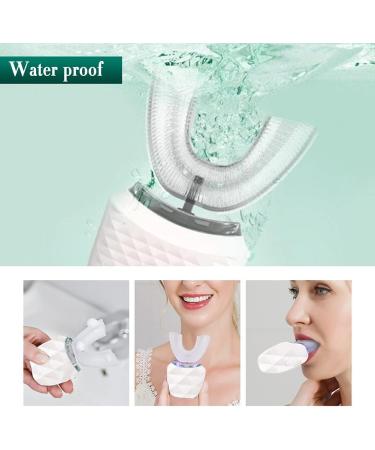 ZWPARTS Ultrasonic Toothbrush Electric Toothbrush 360 Automatic Ultrasonic Toothbrush Cold Teeth Whitening Instrument Toothbrush IPX7 Waterproof (White) - Buy Online on GoSupps.com