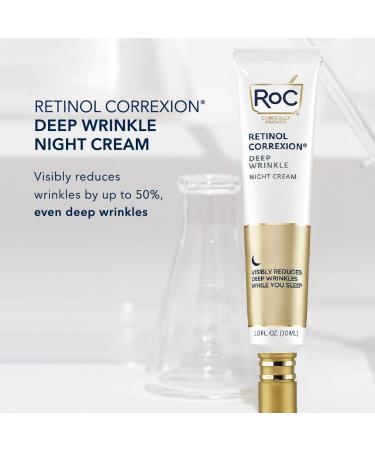 RoC Retinol Correxion Deep Wrinkle Night Cream - 1 oz | Anti-Aging Skin Care - Buy Online on GoSupps.com