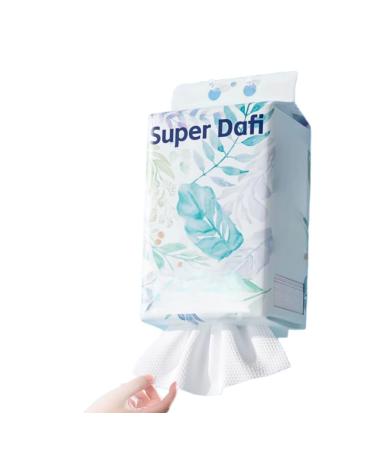 Clean Towel | Thick & Absorbent | Cotton Face Tissue Biodegradable | Disposable Dry Wipes for Facial Cleansing & Makeup Removing (200 white Normal) Normal white 200