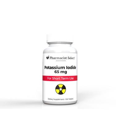 Pharmacist Select Potassium Iodide Tablets 130mg  KI Pills  Short Term Use Only 100 Tablets
