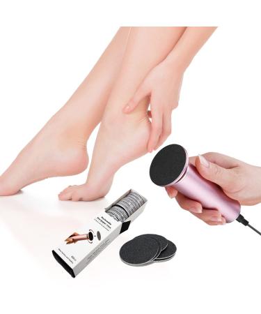 Dr.Pedi Callus Remover for Feet Electric Foot (Speed Adjustable) with 60pcs Replacement Sandpaper Discs Professional Pedicure Foot File for Women Men Dead Dry Hard Skin Calluses Pink - Buy Online on GoSupps.com