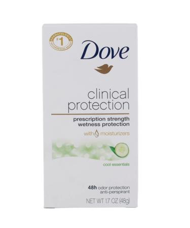 Dove Clinical Protection Antiperspirant Cool Essentials 1.7 Ounce (Pack of 1) Cool Essential 1.7 Ounce (Pack of 1)