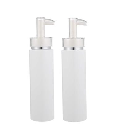 FRCOLOR 2pcs 200ml Plastic Pump Dispenser Bottles for Lotion Massage Oil Shampoo Empty Containers Refillable Liquid Accessories