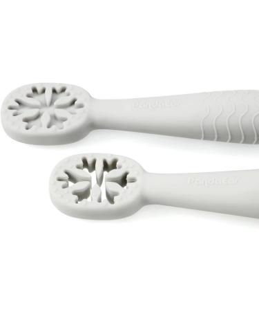 Buy BPA-Free Pandaear Baby Spoon Set (4 Pack) - Soft Silicone Feeding Utensils for Toddlers 6 Months+ | Safe Dining Forks in Blue/Gray - Buy Online on GoSupps.com