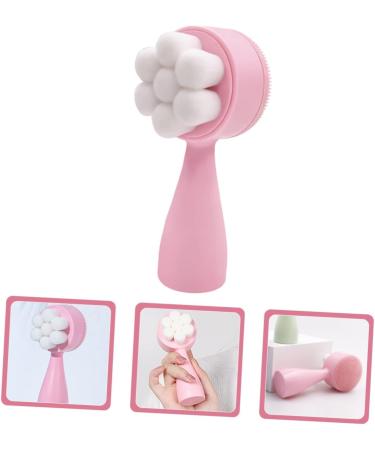 Didiseaon Facial Scrubber Double Sided Facial Cleansing Brush Face Exfoliation Brush Silicone Facial Face Exfoliator Face Cleansing Tool Face Wash The Face 3D Fiber Wool Washing Device Pink - Buy Online on GoSupps.com