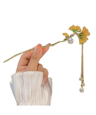 Hanfu Styling Accessory Hanfu Hair Ornaments Vintage Chinese Style Hairpins Hair Stick Women Metal Glaze Hair Fork Hair Chopsticks