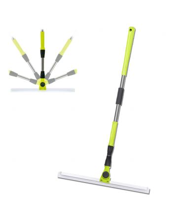Silicone Brooms for Floor Cleaning with 51 Long Handle Silicon Broom Squeegee for Floor for Smooth Floors Rugs Windows