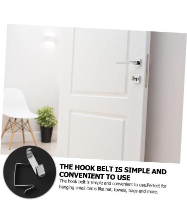 Cabilock 2pcs Coat Rack Multi-Purpose Hook Belt Towel Hooks Baseball Hat Holder for Door Over Door Hanger 216x2.5x0.2cm Black - Buy Online on GoSupps.com