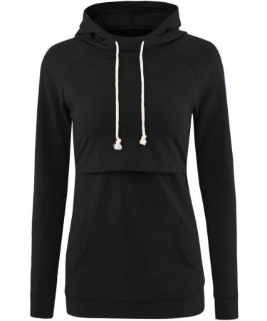 Love2Mi Maternity Nursing Shirt - Women's Wrap Layered Design, Stop Nursing Maternity Top - A-black S - Buy Online on GoSupps.com