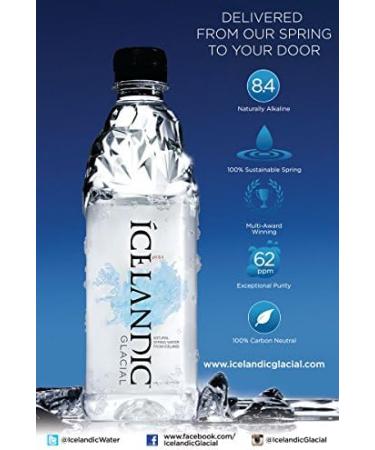 ICELANDIC Glacial Water Natural Spring Water from Iceland 1000ml 12 Count - Buy Online on GoSupps.com