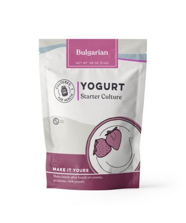 Cultures for Health Bulgarian Yogurt Starter Culture | 2 Packets Dehydrated Heirloom Culture | Make Delicious, Creamy Smoothies, Salad Dressing, Musaka, & More | Gluten Free, Non-GMO Probiotic Yogurt