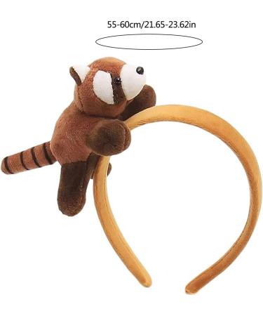 amangul Cute 3D Animal Hairhoop Plush Raccoon Hairband Funny Party Headband Birthday Party Headwear Women Face Washing Headband(Light Brown) - Buy Online on GoSupps.com