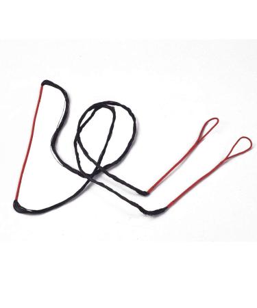 LWANO Red Bow String Set 12/14/16 Strands 48-70 inches for Traditional Recurve Bow Replacement Bowstring(with Copper Buckle AMO 56in (actual length 52in) 12 Strands (recommended for up to 40lb.)