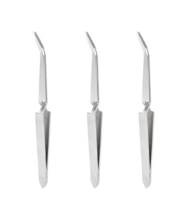 Nail Tweezers Set of 3 Multi-Function Stainless Steel Tweezers for Sculpture Shaping and Nail Art Essential Tool for Nail Care at Home