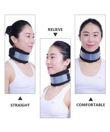 Adjustable Neck Collar for Neck Pain Relief | Healifty Halsrause - Spondylitis Support & Sleep Aid (Black) - International Shipping Available - Buy Online on GoSupps.com
